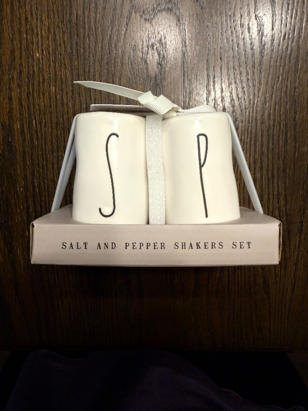 NWT - Rae Dunn "S" & "P" Ceramic Salt and Pepper Shakers Set